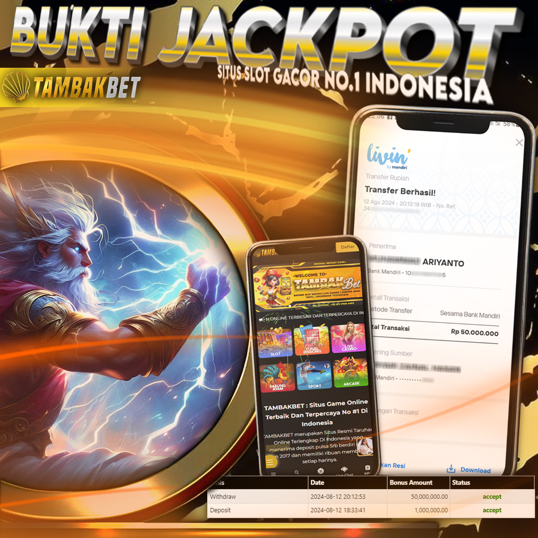 BUKTI JACKPOT SLOT TAMBAKBET