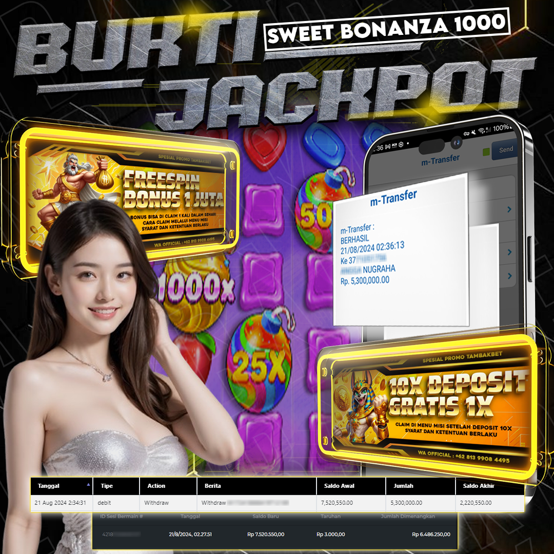 BUKTI JACKPOT SLOT TAMBAKBET