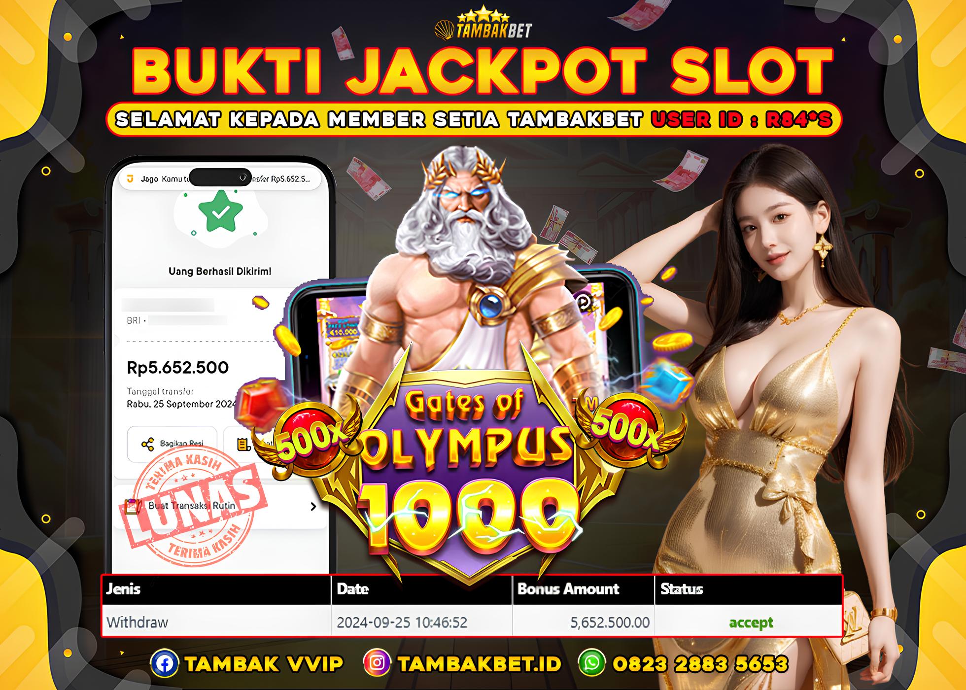 BUKTI JACKPOT SLOT TAMBAKBET