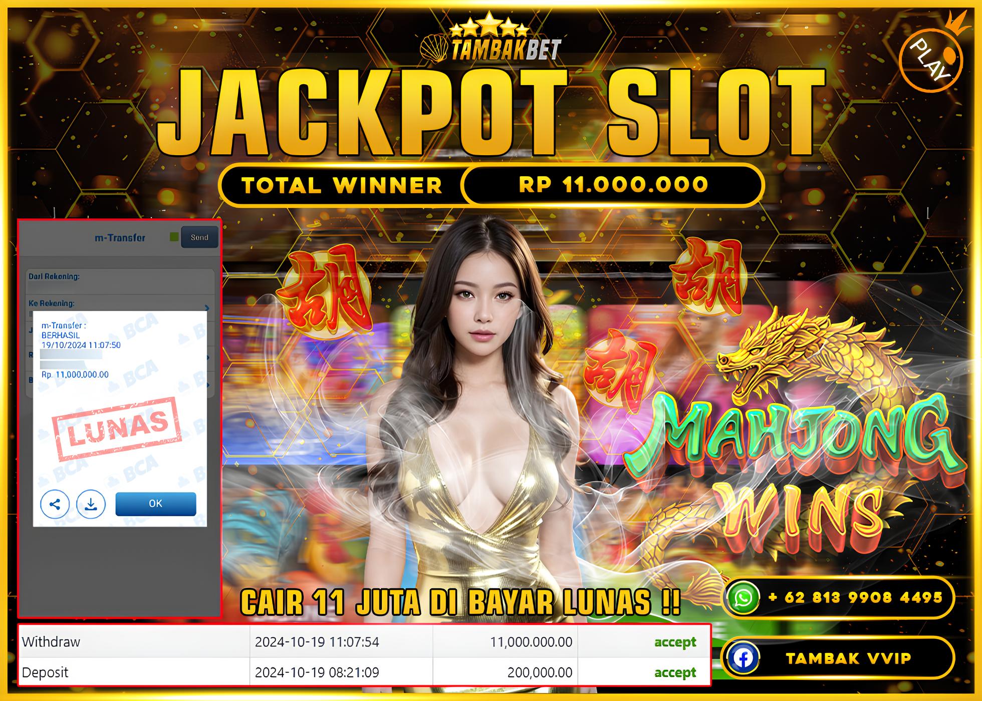 BUKTI JACKPOT SLOT MAHJONG WINS DI TAMBAKBET