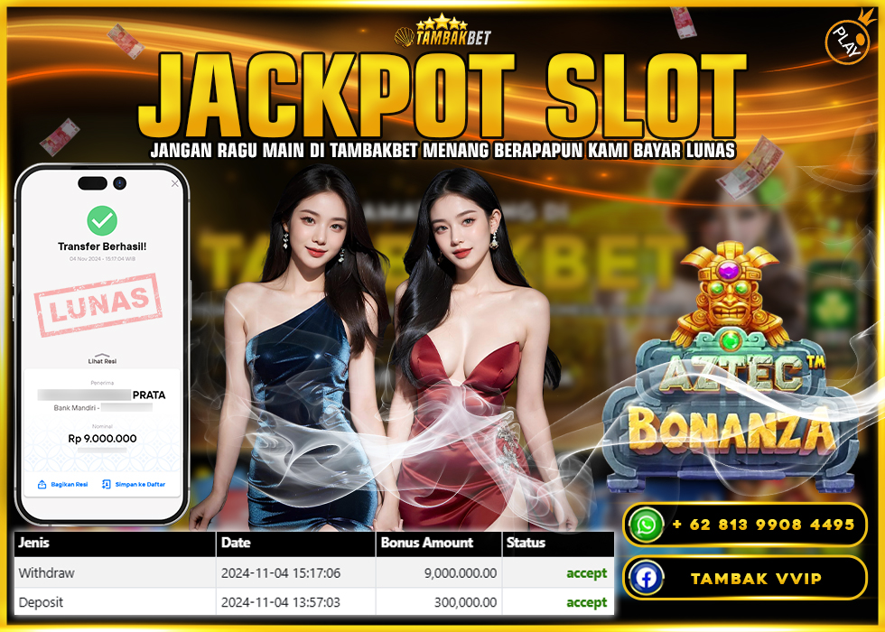 BUKTI JACKPOT SLOT AZTEC BONANZA DI TAMBAKBET